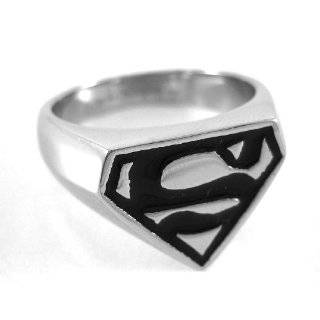 Superman Logo Ring Size 8 Stainless Steel (SMSSRG20 