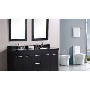  60 Inch Cosmo Double Bathroom Vanity Set