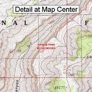 USGS Topographic Quadrangle Map   Jumpup Point, Arizona (Folded 