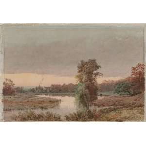   Cropsey   24 x 16 inches   Marshy Land at Twilight