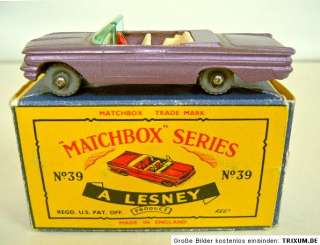 Matchbox RW No.39 Pontiac Convertible lilac GREY wheels  