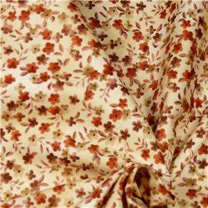 Makower Cotton Fabric Cream, Rust Red, Brown Calico FQs  