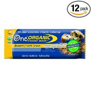 Organic Food Bar Muffin Crunch, Blueberry (Pack of 12 
