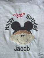 Personalized Happy 2nd 3rd Birthday Mickey Mouse shirt  