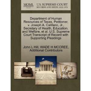  Department of Human Resources of Texas, Petitioner, v 