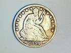 1854 o seated liberty half dollar 