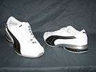   Running Sneakers Synthetic Leather White Black Mens Size 12 NEW