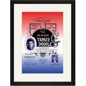   Framed/Matted Print 17x23, The Jewish Yankee Doodle