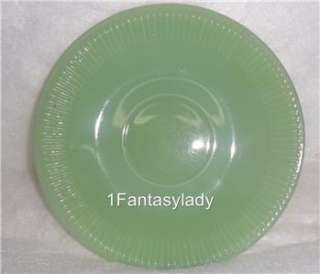 FIRE KING JADEITE SAUCERS   JANE RAY PATTERN   OVEN FIRE KING WARE USA 