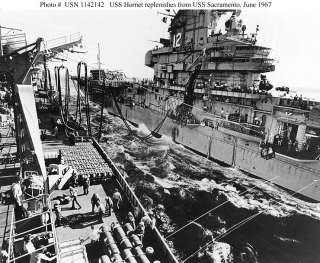 photo usn 1142142 uss hornet cvs 12 receives fuel and ordnance from 