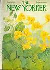 1971 The New Yorker Magazine Last Bloom of Summer Flowers Art by 