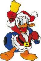 Walt Disneys Donald Duck Figure as Santa Claus Patch  
