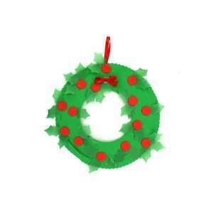  Tissue Paper Christmas Wreath Craft Kit Pack Of 16