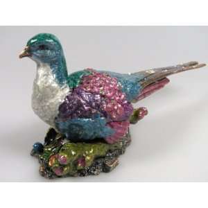Crystal Jeweled Trinket Box   Pheasant J513 