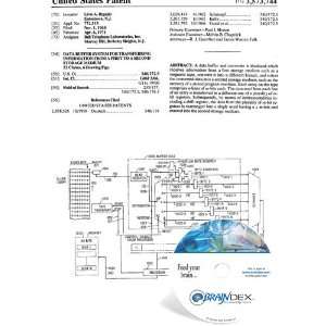 NEW Patent CD for DATA BUFFER SYSTEM FOR TRANSFERRING INFORMATION FROM 