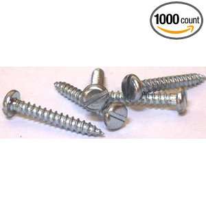 14 X 2 Self Tapping Screws Slotted / Pan Head / Type A / Steel / Zinc 