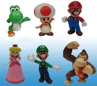 Super Mario Bros Mini Figures Wave 2 Set Of 6 *New*  