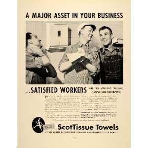  1938 Ad ScotTissue Paper Towels Clean Washroom Bathroom 