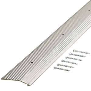   Fluted 1 3/8 Inch by 36 Inch Carpet Trim, Silver