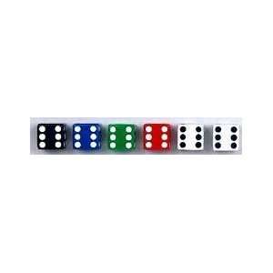  Jumbo Dice Red/White Opaque 25mm Pipped d6 (1) Toys 