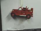 New Firetruck with bell Christmas ornament, 2 long, 1.5 wide, 3.5 