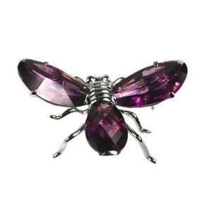   925 Amethyst CZ Jewel Bumble Bee Sterling Silver Pin Willow Company