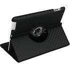 Black Diamond Pattern Leather Case Cover 360 Rotating Stand For The 
