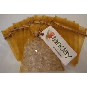    Tanday 60 Old Gold Organza Gift Bags 5x7 