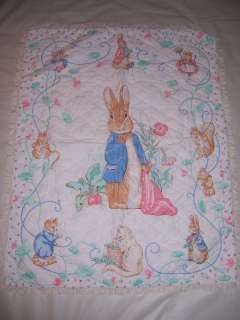 Peter Rabbit Beatrix Potter Baby Crib Nursery Blanket Comforter Quilt 