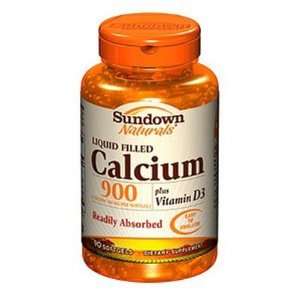  Sundown Naturals  Calcium, 900mg + Vitamin D, 90 softgels 