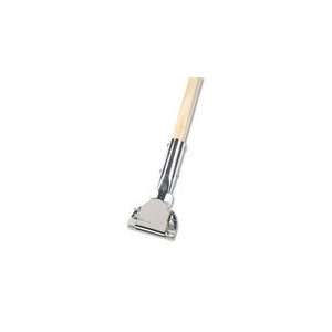  Clip on dust mop handle, lacquered wood, swivel head, 15 