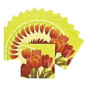  Blooming Tulips Lunch Napkins   Tableware & Napkins 