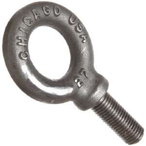 Jergens 18565 Shoulder Eye Bolt with Mill Finish, C 1030 Forged Steel 