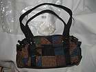   Country Purse Blues and brown Donna Sharp quilted maggie Bear walk