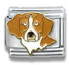 Beagle Dog Real Gold Italian Charm for Bracelet Puppy  