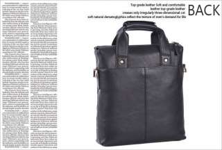   mens genuine leather shoulder hand bag briefcase open zip 0103  