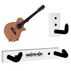 White Angled GUITAR wall hanger for Acoustic guitars ha