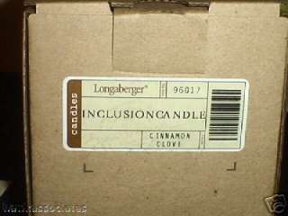 Longaberger CINNAMON CLOVE Inclusion Candle Paprika Holder New in 