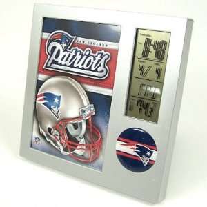  NEW ENGLAND PATRIOTS LCD DESK ALARM CLOCK PICTURE FRAME 