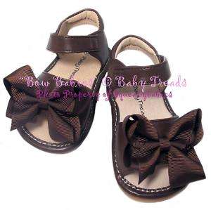 Squeaky Shoes Add A Bow Brown Sandal Brown Bows  