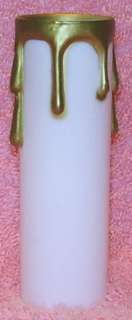 WHITE Plastic CANDLE SOCKET COVERS candelabra size  