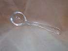 vintage glass mayonnaise spoon or condiment ladle clear returns 