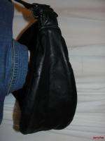 BFS03~Black Leather Ergonomic Shoulder Bag Backpack Tote  