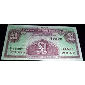  1962 British 1 pound Military bank note 