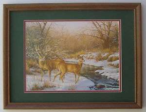 Deers Antlers Millette Buck Framed Country Pictures Art  
