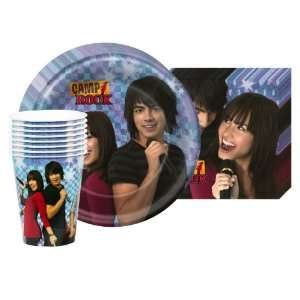  Camp Rock Party Supplies Pack Including Plates, Cups, and 