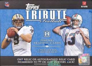 2010 TOPPS TRIBUTE FOOTBALL HOBBY BOX BLOWOUT CARDS 041116109874 