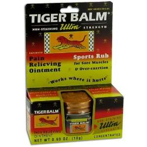 Tiger Balm Pain Relieving Ointment, Non Staining, Ultra Strength, .63 