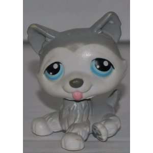  Husky #70 (Sitting, White, Grey Accents) Littlest Pet Shop 