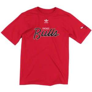  Chicago Bulls Red adidas Originals Hooked On Hoops T Shirt 